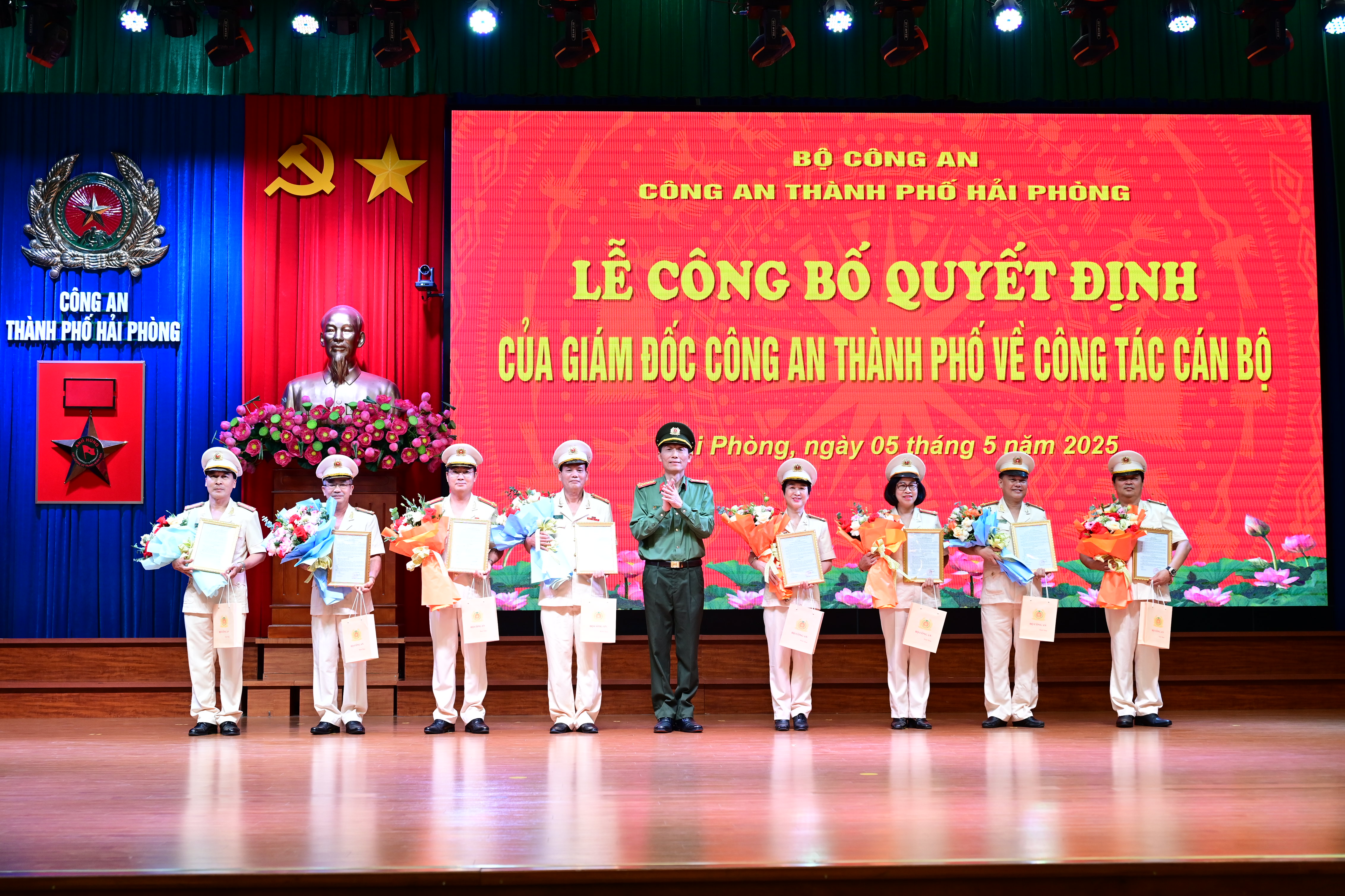 Công bố các Quyết định của Giám đốc CATP về công tác cán bộ